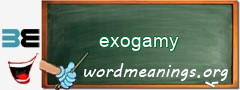 WordMeaning blackboard for exogamy